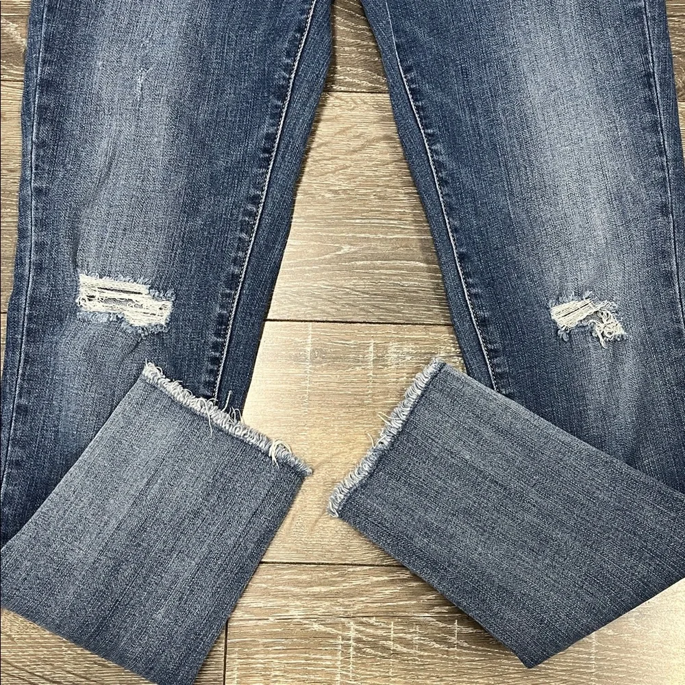 Risen Jeans size 26/3 skinny raw ankle hem - Picture 2 of 7